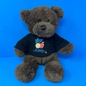 Gund Teddy Bear 12 inch Brown Love One Another Black Shirt 4033855
